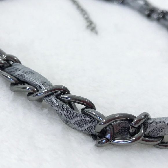 Choker Necklace Earring Set Gunmetal - Picture 2 of 8